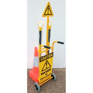 CTSSTV2-TSP_Site Safety Trolley with Triangular Sign